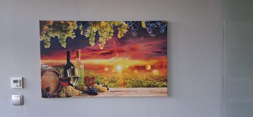Customer photo review of Leinwandbild | Weinreben im Abendlicht | Querformat