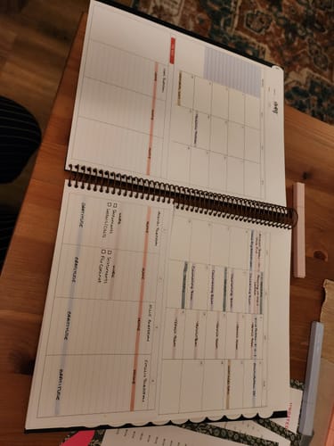 Customer photo review of Undated Portrait Week + Month Planner, Ocean Breeze