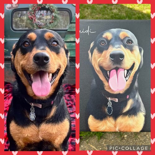 Customer photo review of Pet Art Canvas Wrap