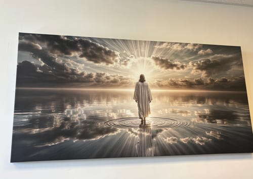 Customer photo review of Walking on Water - Faith Wall Art III