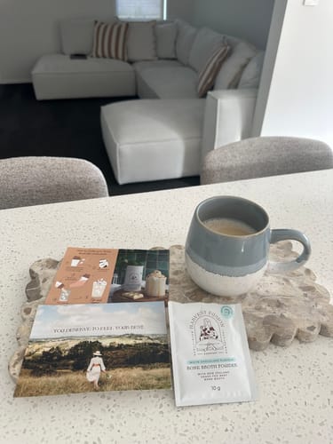 Customer photo review of Bone Broth Hot Chocolate Samples