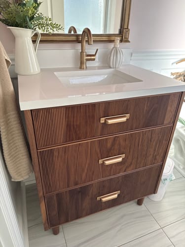 Customer photo review of Malibu 30" American Black Walnut Bathroom Vanity