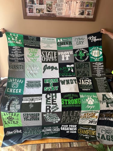Customer photo review of Premium T Shirt Quilt