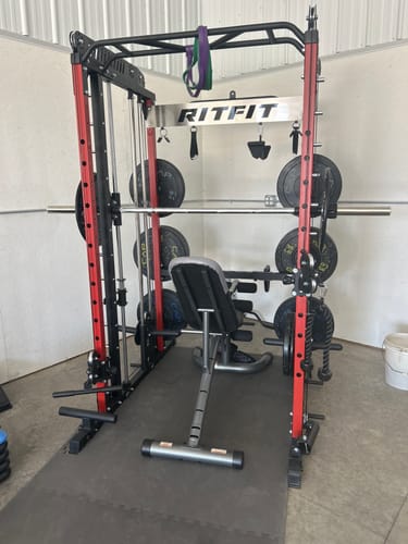 Customer photo review of RitFit M1 PRO Multi-Functional Smith Machine with Cable Crossover System and Squat Rack for Home Gym