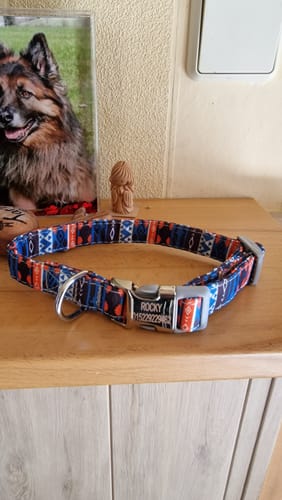Customer photo review of GassiGlück - Individuelles Hundehalsband mit Gravur