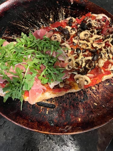 Customer photo review of Pizza Crust Mix - Makes 2 Crusts!