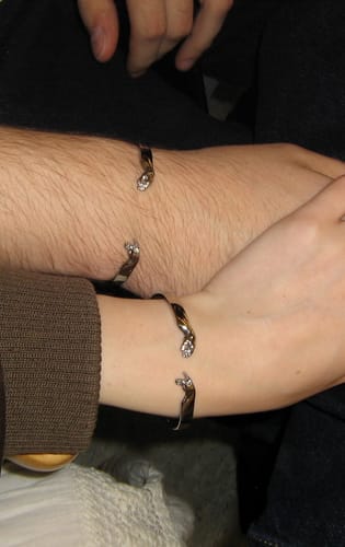 Customer photo review of Creation of Adam cuff