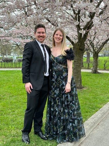 Customer photo review of Giselle Gown by Gemy Maalouf - RENTAL