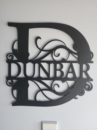 Customer photo review of Bamboo Monogram Letter With Name