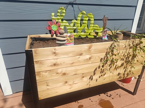 Customer photo review of 18" x 48" Raised Garden Bed - 30" TALL