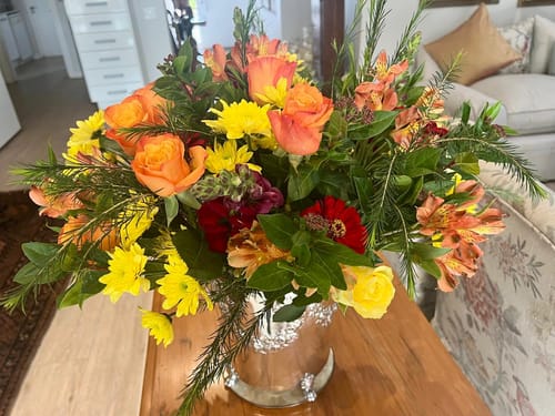 Customer photo review of Sparkling Orange Bouquet