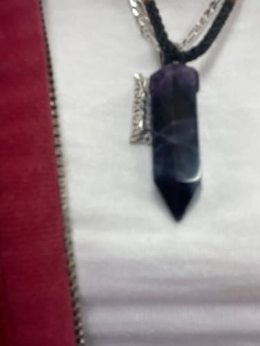 Customer photo review of Natural Fluorite Necklace