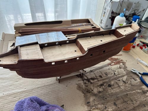 Reseña con foto de un cliente sobre Maqueta Barco Buccaneer