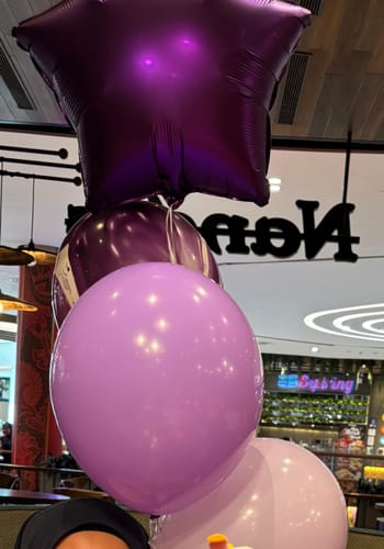 Customer photo review of 18inch Star Purple Bouquet