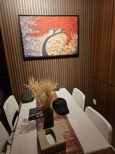 Customer photo review of AUBURN LEAVES CANVAS