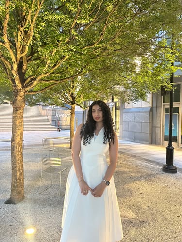Customer photo review of Harriet Midi Dress