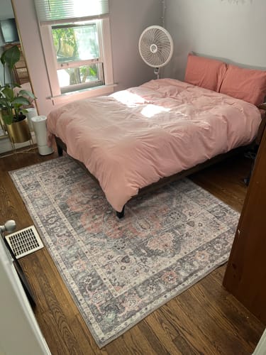 Customer photo review of Hugo Machine Washable in Grey & Beige Rug