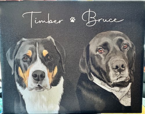 Customer photo review of Pet Art Canvas Wrap