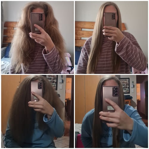 Customer photo review of Charmé Halo Pro – Ultimate One-Pass Straightening Brush