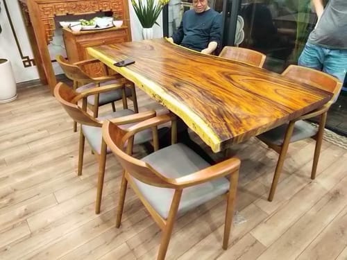 Customer photo review of Solid wood dining table, living room tea table