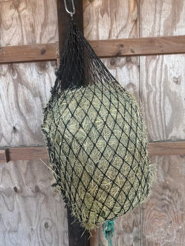 Customer photo review of Hay Chix® Half Bale Net