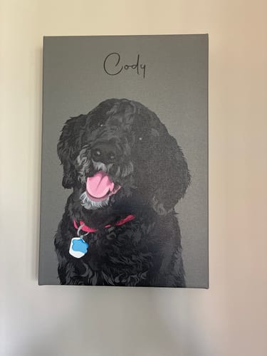 Customer photo review of Pet Art Canvas Wrap