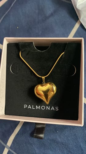 Customer photo review of Heart Pendent Gold Chain Necklace