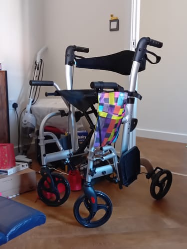 Customer photo review of MobilityPlus+ Hybrid Duo 2-in-1 Rollator and Transit Wheelchair