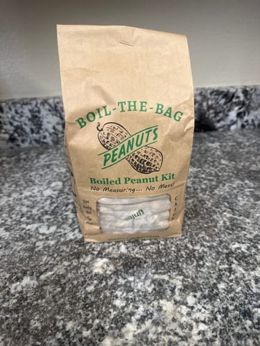 Customer photo review of Boil-The-Bag Boiled Peanuts (2 Bags)