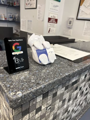 Customer photo review of Zappy Google Review Stand