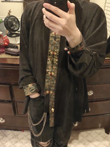 Customer photo review of Yan Zhu 烟竹 Smoking Bamboo Men's & Unisex Ming Dynasty Liling Standing Collar Top