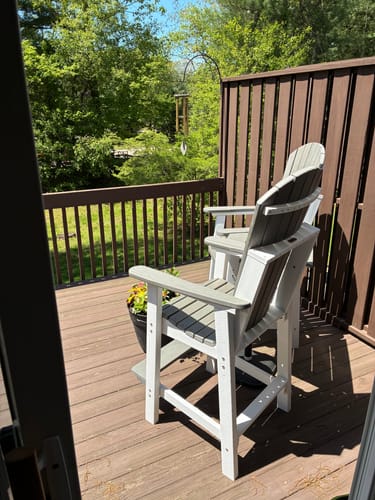 Customer photo review of DURAWEATHER POLY® Classic Counter Height Tete-a-tete (Copy)