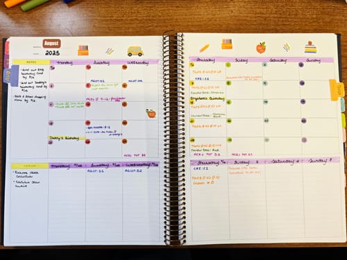 Customer photo review of Undated Portrait Week + Month Planner, Ocean Breeze