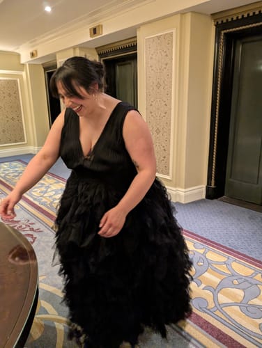 Customer photo review of Bewitched Tulle Dress by Mac Duggal - RENTAL