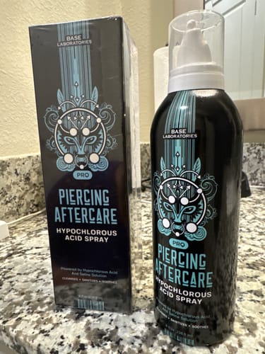 Customer photo review of Piercing Aftercare Hypochlorous Acid Spray