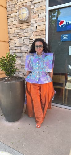 Etemini O. review of Imisi Flowy Pants Set | Orange image 1 out of 2