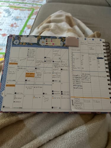 Customer photo review of Vertical Week + Month Planner, 2025-2026 | Pink Sherbert