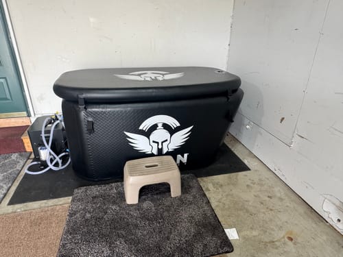 Customer photo review of Black Triumph Cold Plunge Tub + Chiller Bundle