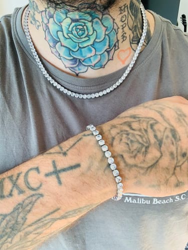 Customer photo review of Tennis Set (White Gold) 5mm Set