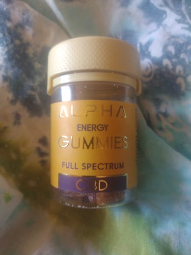 Customer photo review of Citrus Blood Orange CBD + Caffeine ENERGY Gummies 600mg+200mg 20 Pack Jar