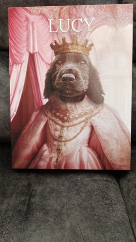 Customer photo review of The Spoiled Princess – Custom Pet Canvas