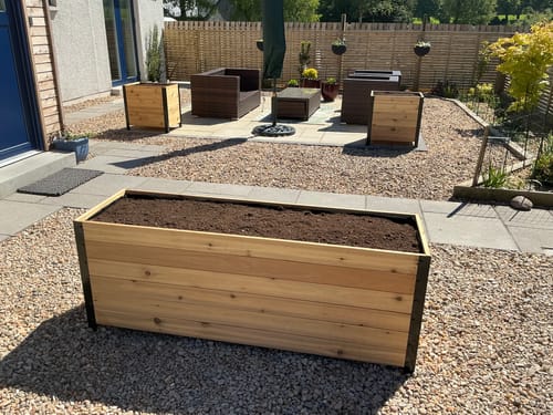 Customer photo review of Large Planter Box - 46cm x 153cm x 61cm