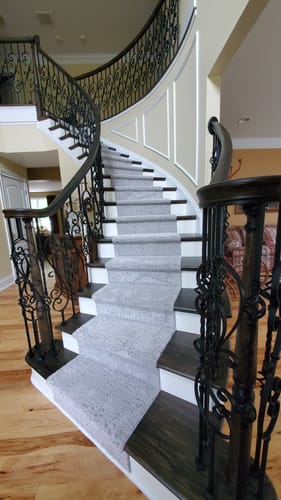 Customer photo review of Exquisite Portrait Arctic Staircase Runner