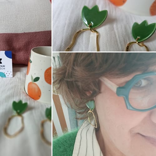 Nathalie C. review of Boucles Flora, vert image 1 out of 1