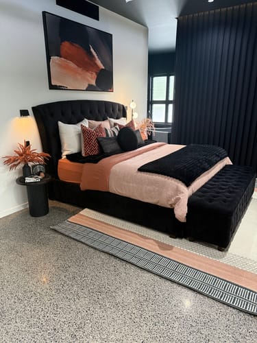 Customer photo review of Eisha Textured Woven Rug White Peach