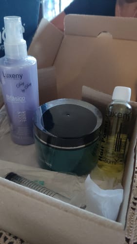 Reseña con foto de un cliente sobre Kit Power Rizos S.O.S