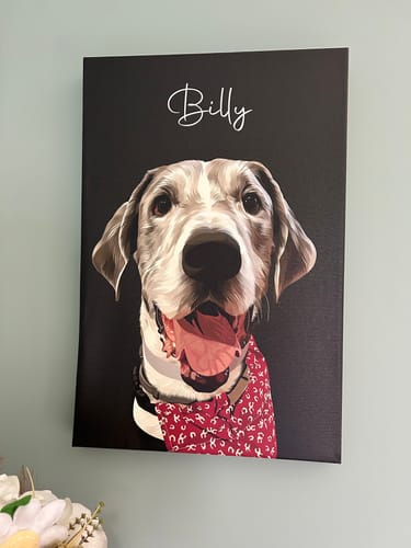 Customer photo review of Pet Art Canvas Wrap