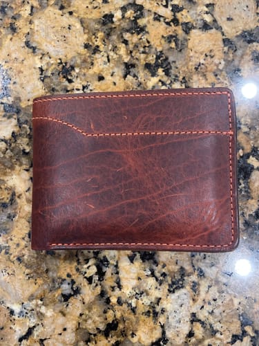Customer photo review of Lanier Premium Bison Bifold