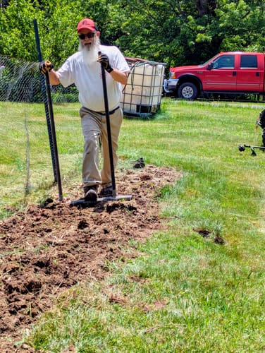 Customer photo review of The Market Gardener Treadlite Broadfork | 30" wide | 7 tines