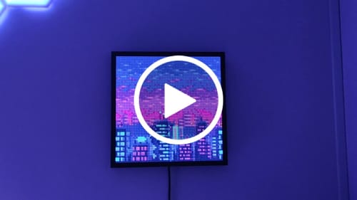 Customer video review of Divoom Pixoo-64 WiFi Pixel Art Display With A 64x64 LED Panel Gaming Deaktop Setup Girl & Boy Gift